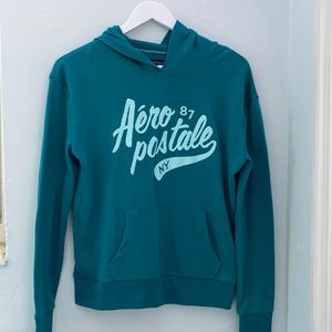 AEROPOSTALE BLUE NAME BRAND HOODIE